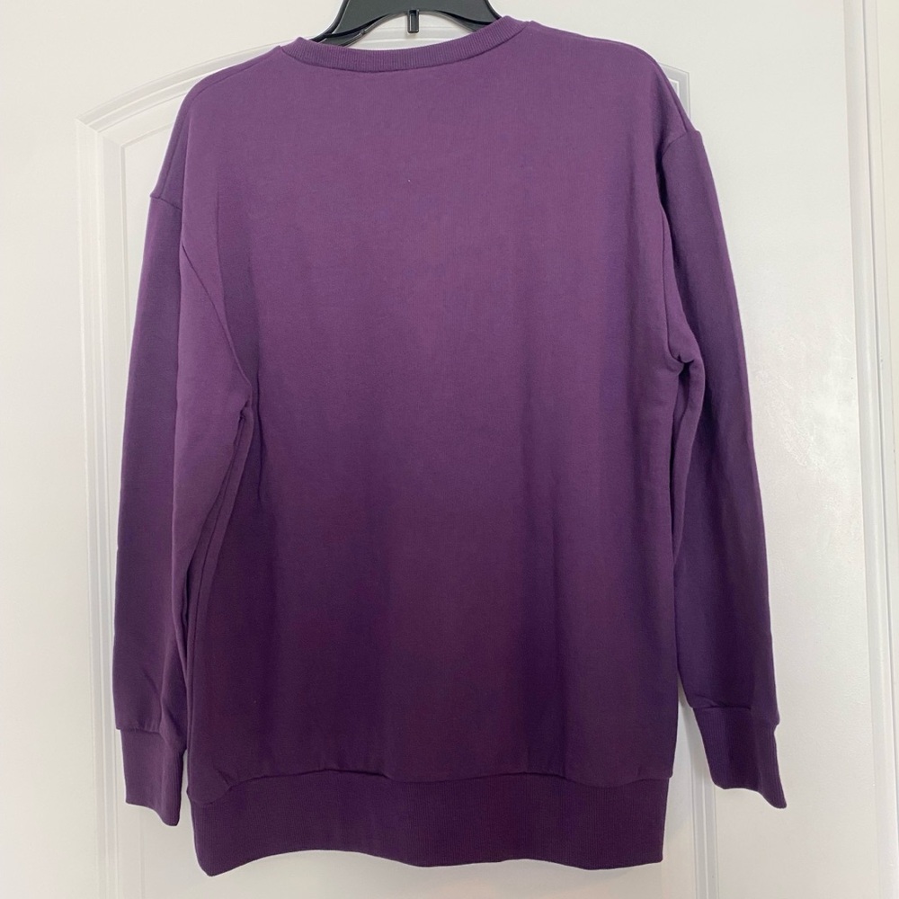 Elegant Purple Crown Women's Sweatshirt - Picture 3 of 3